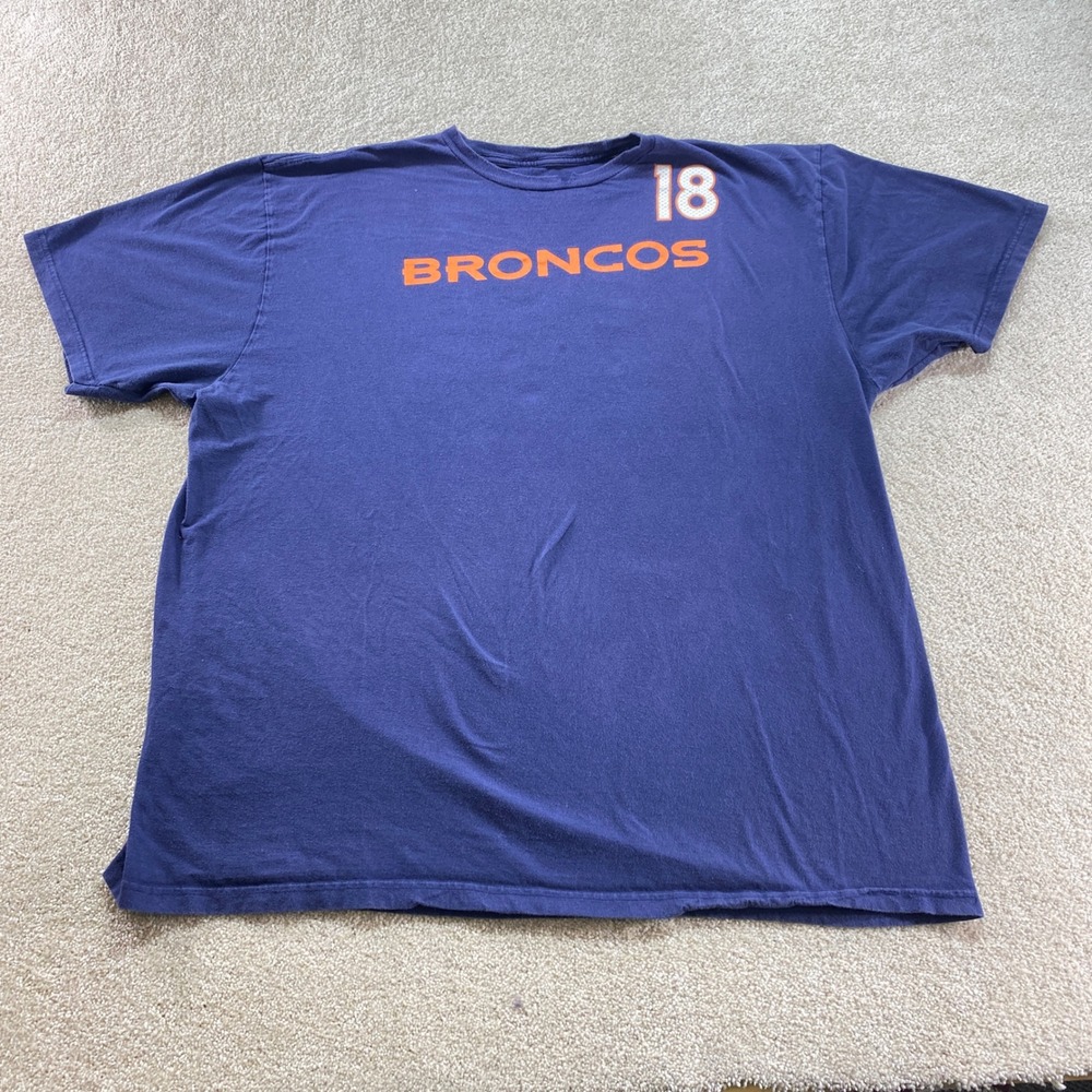 Reebok Denver Broncos Peyton Manning #18 Shirt Mens 2XL Blue NFL Football Tee